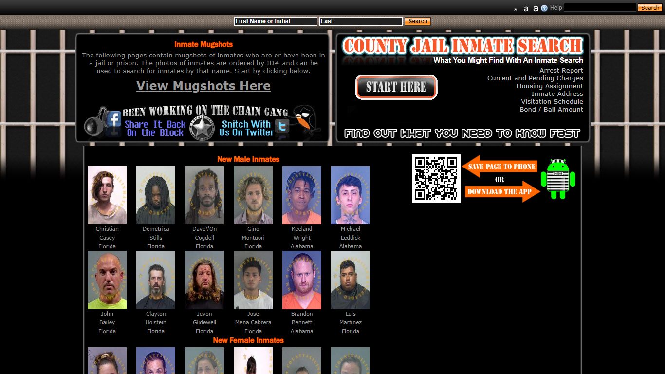 Recent Arrest Mugshots And Inmate Search